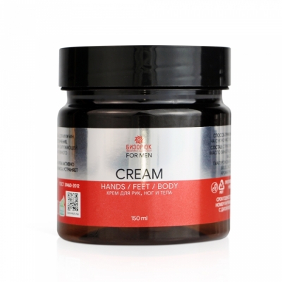 Мужской крем для рук, ног и тела "Бизорюк" 150 мл.